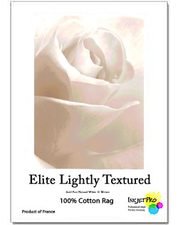 InkjetPro Elite A4 Lightly Textured Fine Art paper, 240gsm, 100% Cotton, Product of France, Zero OBA (20 Sheets)