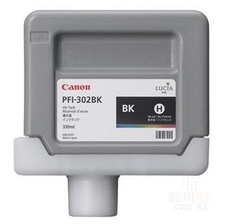 Canon Lucia pigment ink for IPF8100/9100 330ml - Black (PFI-302BK)